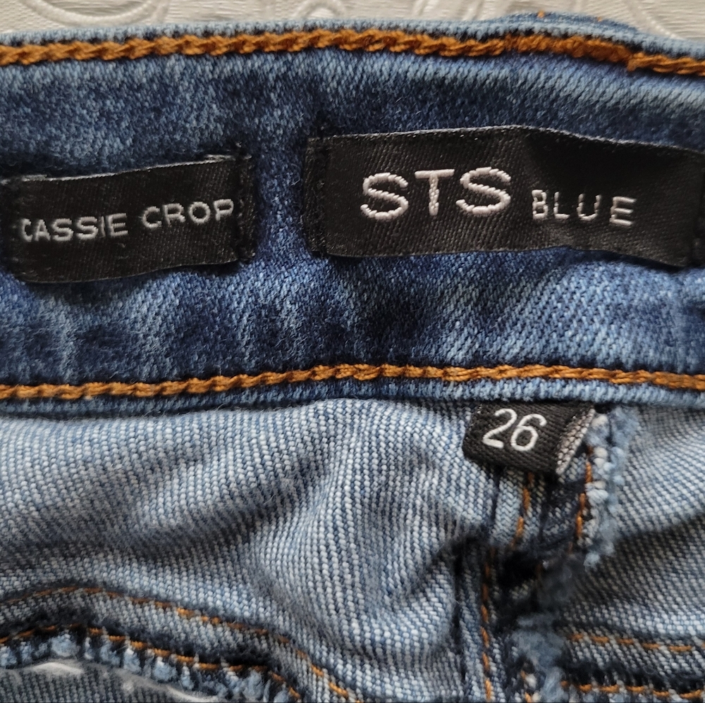 STS Blue Cassie Crop Blue Jeans Women's sz 26 - Picture 4 of 10
